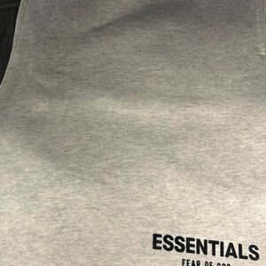 Fear of God Essentials Men's Shorts in Light Gray with Black Logo